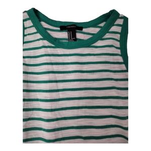 Forever 21 green and white striped tank top. Size medium.